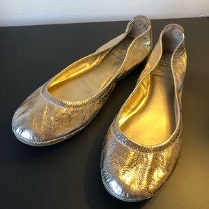 Tory Burch Gold Ballet Flats